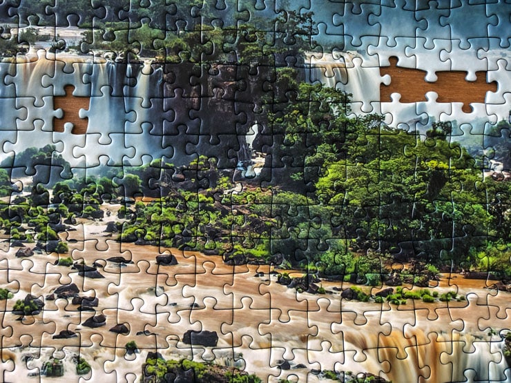 Jigsaw Puzzles Beautiful Scenery of a waterfall