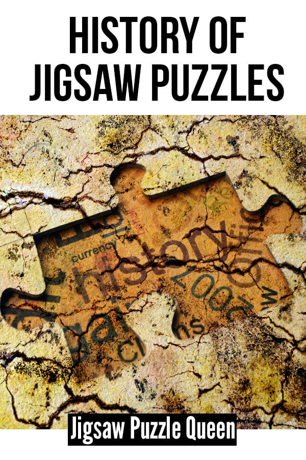 Jigsaw History Concept with text overlay: History of Jigsaw Puzzles